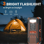 Wireless Portable Solar Charger Power Bank 30000mAh with Built-in Cables and Wireless Charging - LofiMart
