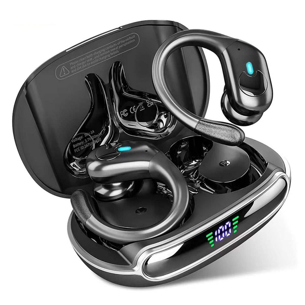 Wireless Sports Earbuds with Over-Ear Hook Design and 80-Hour Battery Life - LofiMart