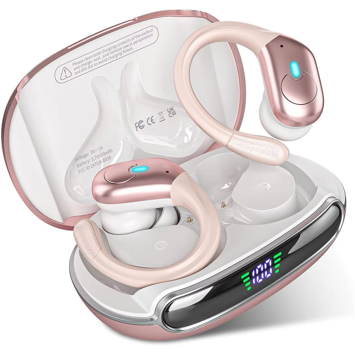 Wireless Sports Earbuds with Over-Ear Hook Design and 80-Hour Battery Life - LofiMart