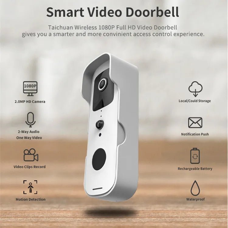 Wireless Video Doorbell Camera with HD Video and Two-Way Audio for Smart Home Security - LofiMart