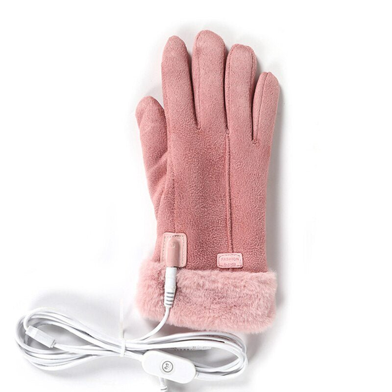 Women's Heated Gloves with USB Power Supply for Winter Outdoor Activities - LofiMart