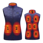 Women's Heated Vest with 9 Heating Zones and USB Power Bank Compatibility - LofiMart