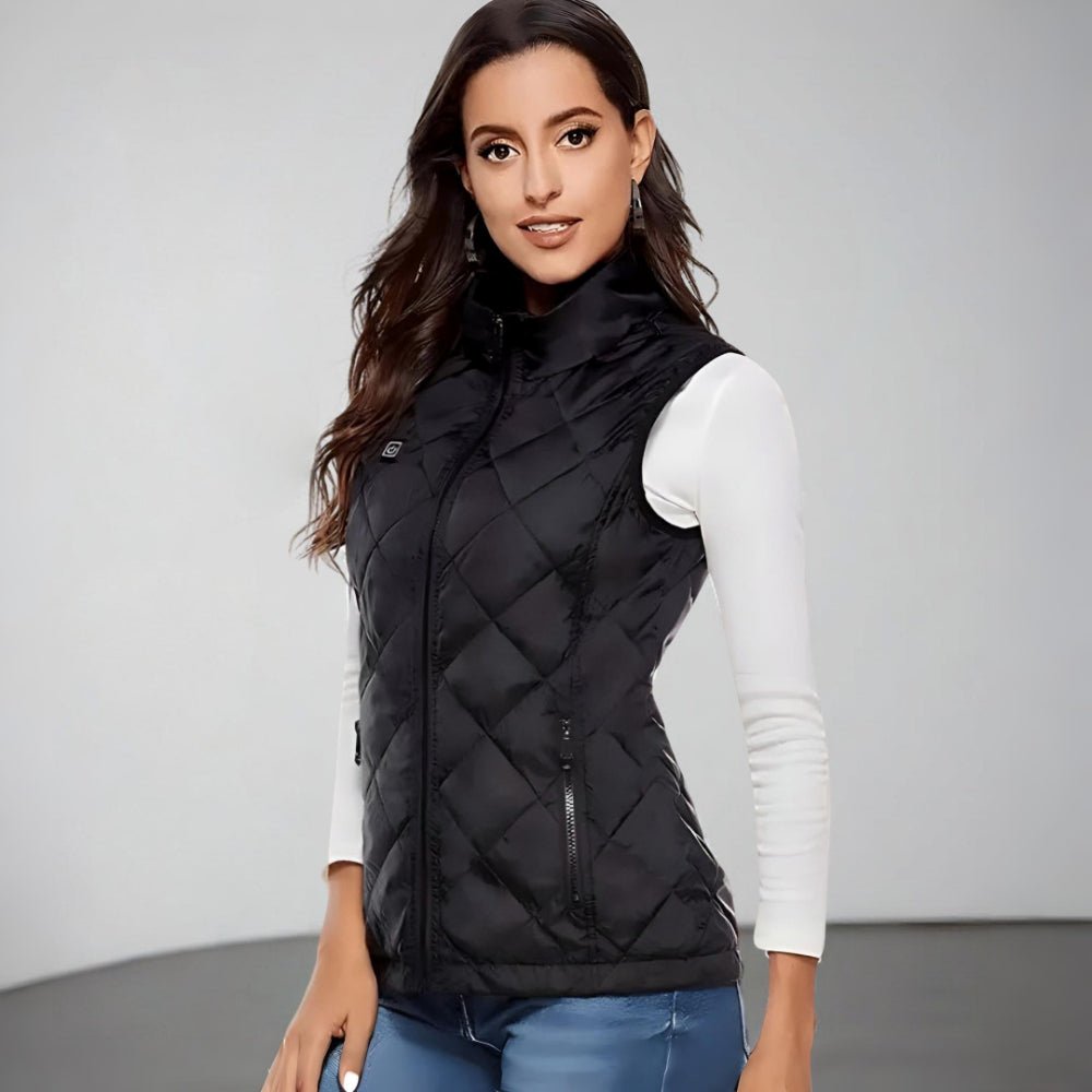 Women's Heated Vest with 9 Heating Zones and USB Power Bank Compatibility - LofiMart