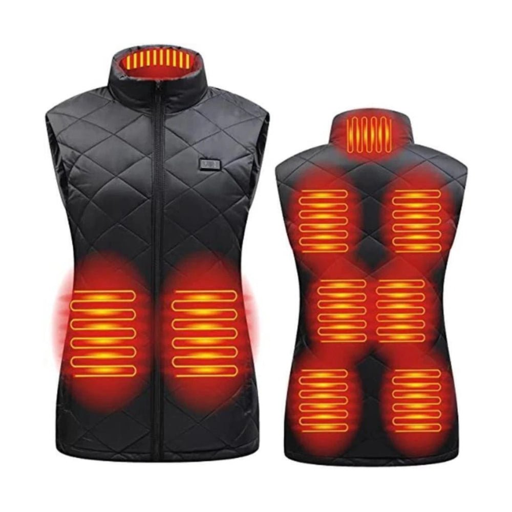 Women's Heated Vest with 9 Heating Zones and USB Power Bank Compatibility - LofiMart