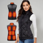Women's Heated Vest with 9 Heating Zones and USB Power Bank Compatibility - LofiMart