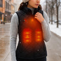 Women's Heated Vest with 9 Heating Zones and USB Power Bank Compatibility - LofiMart