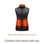 Women's Heated Vest with 9 Heating Zones and USB Power Bank Compatibility - LofiMart